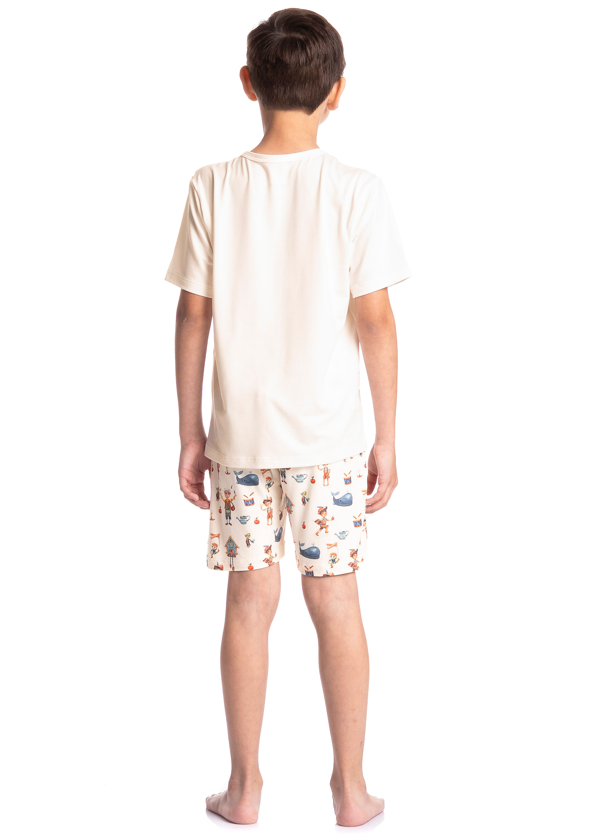 Pijama Infantil Masculino Curto Pinóquio - Imagem 4 - Mobile