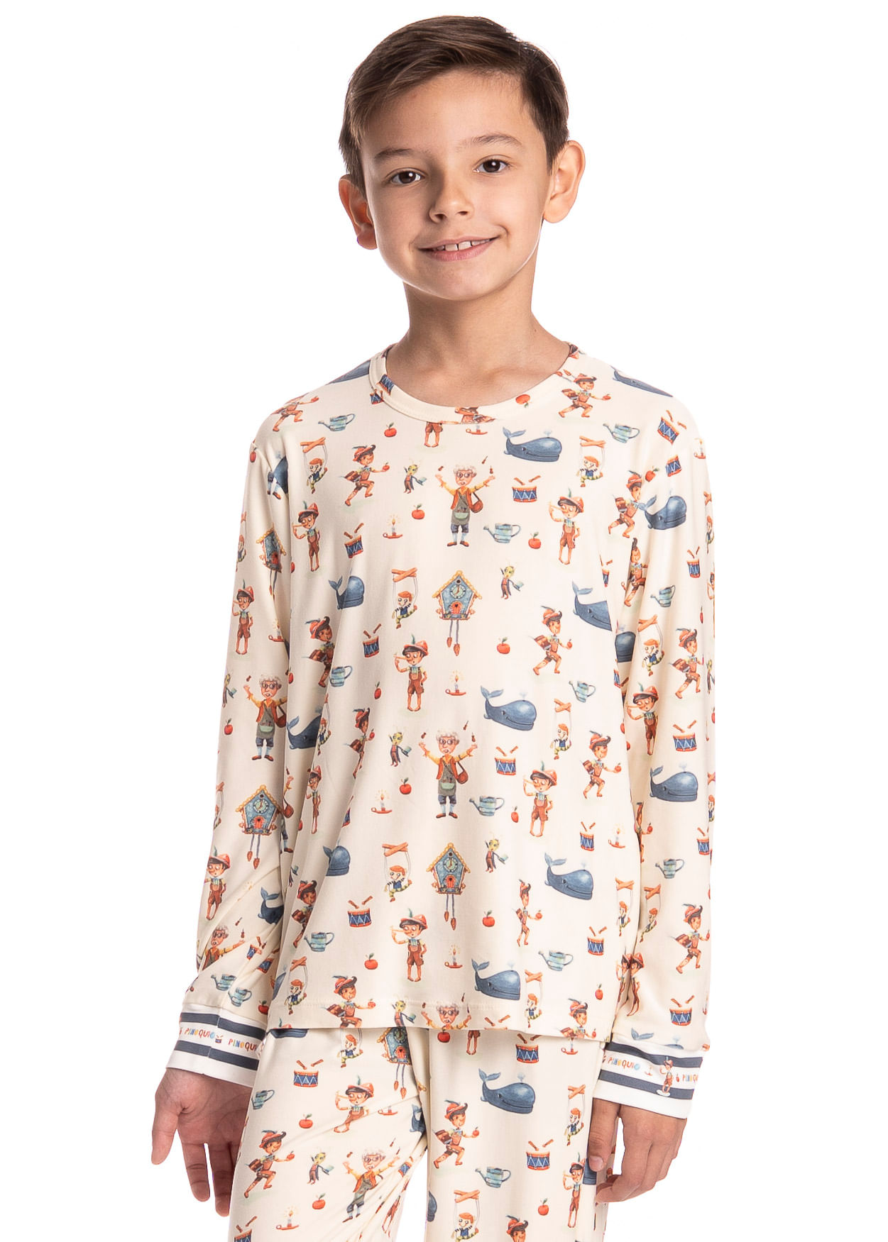 Pijama Infantil Longo Pinóquio - Imagem 3 - Mobile