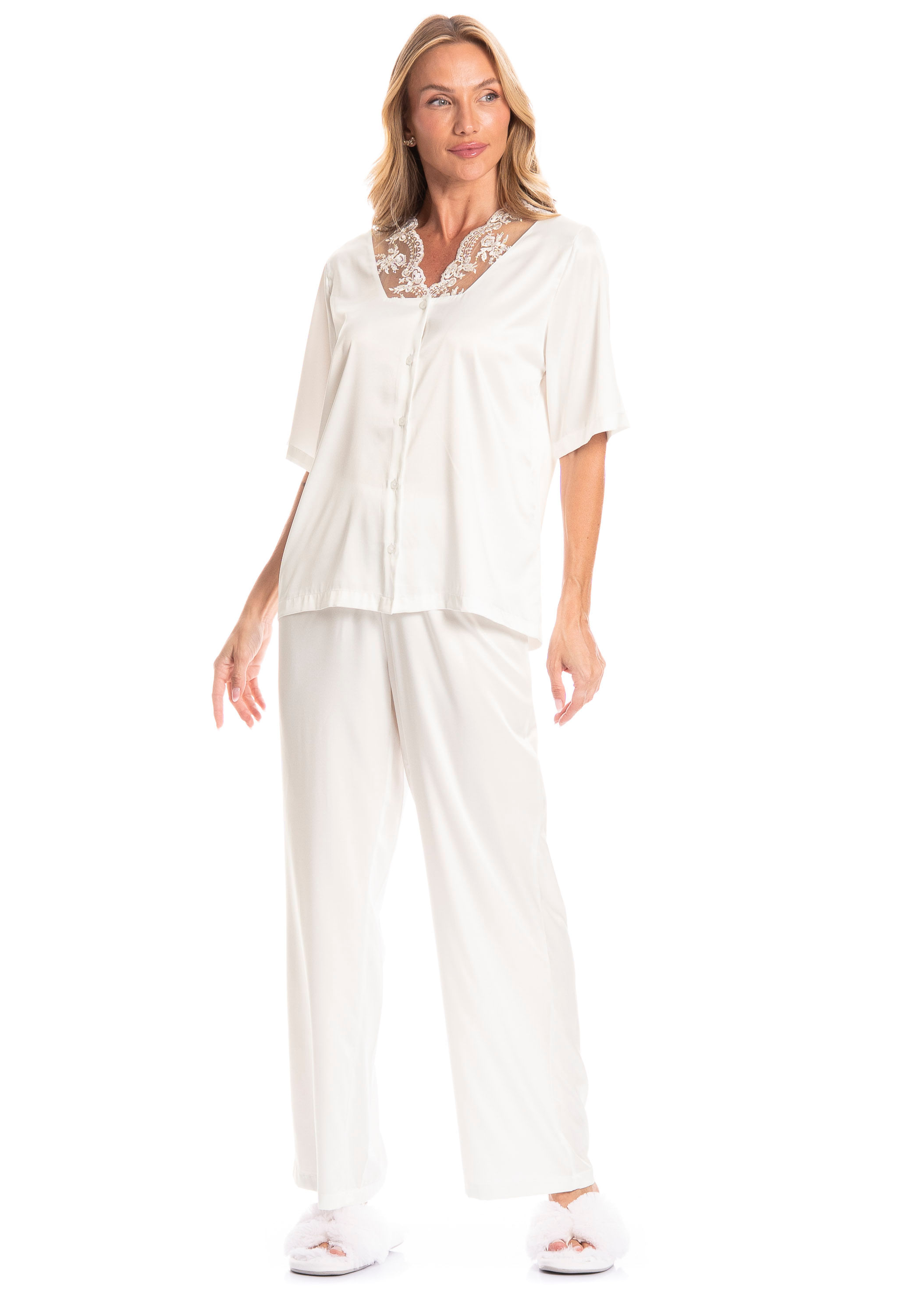 Pijama Americano Feminino Longo Zoe - Imagem 1