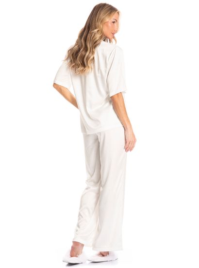 Pijama Americano Feminino Longo Zoe - Imagem 2 - Desktop