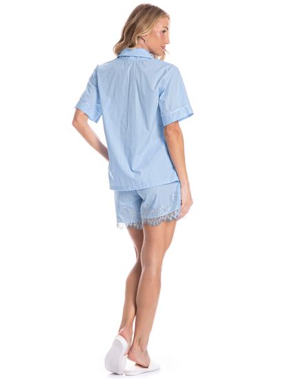 Pijama Americano Feminino Curto Louise - Imagem 4 - Desktop