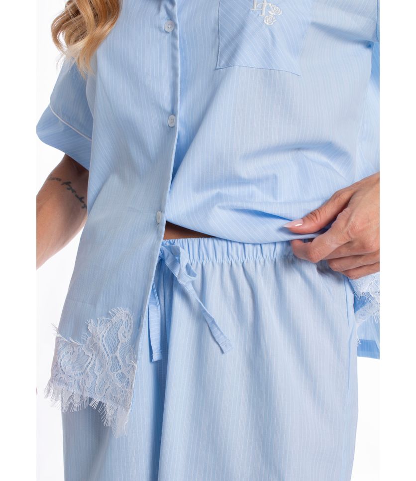 Pijama Americano Feminino Curto Louise - Imagem 5 - Desktop