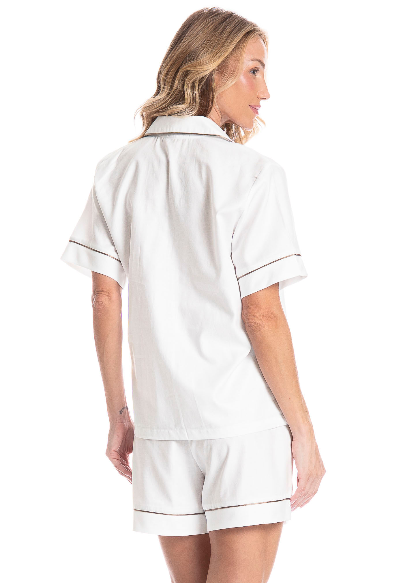 Pijama Americano Feminino Curto Louise - Imagem 2 - Mobile