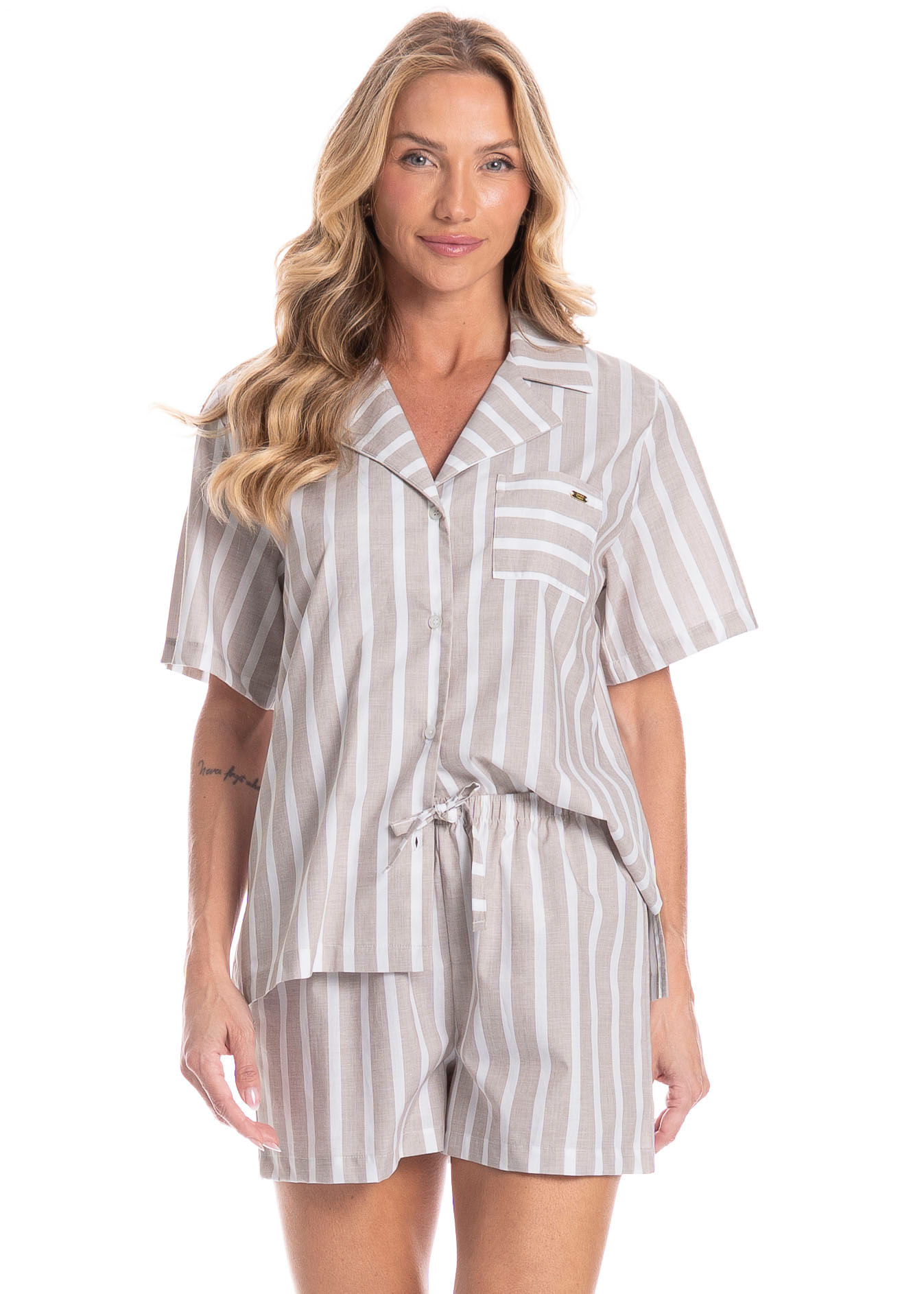 Pijama Americano Feminino Curto Beatriz - Imagem 1