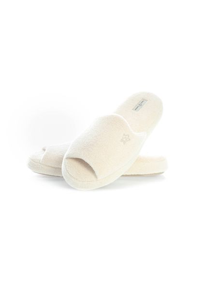 Chinelo Em Atoalhado Bruna Aberto Branco - Imagem 1