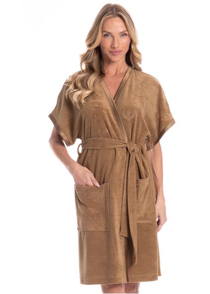 Robe Feminino Curto Olívia Bege - Imagem 1