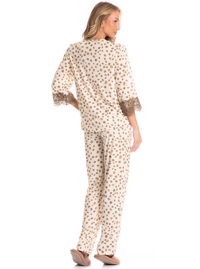 Pijama Americano Feminino Longo Luli - Imagem 2 - Desktop