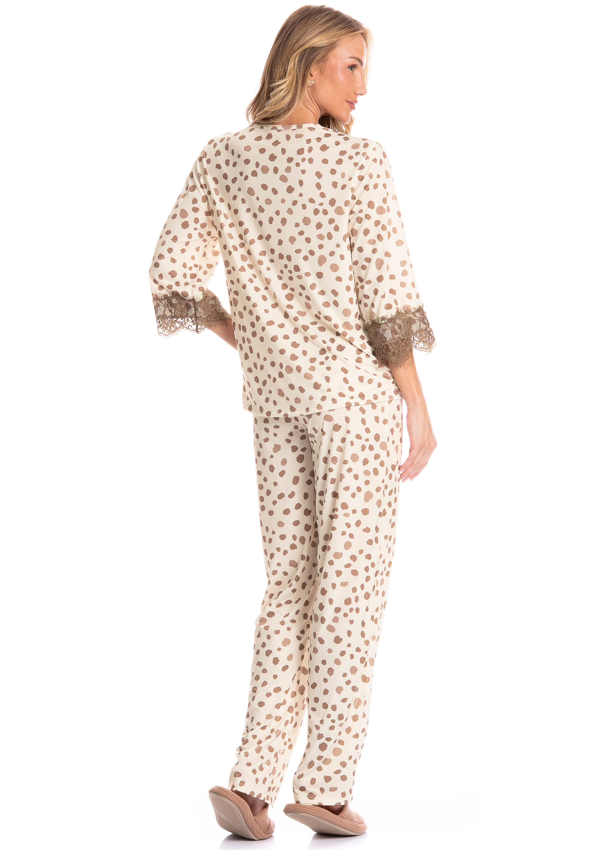 Pijama Americano Feminino Longo Luli - Imagem 2 - Mobile