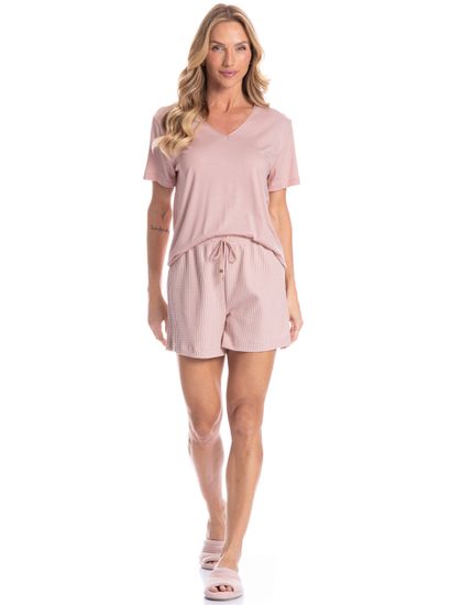 Pijama Feminino Curto Piquet - Imagem 3 - Desktop