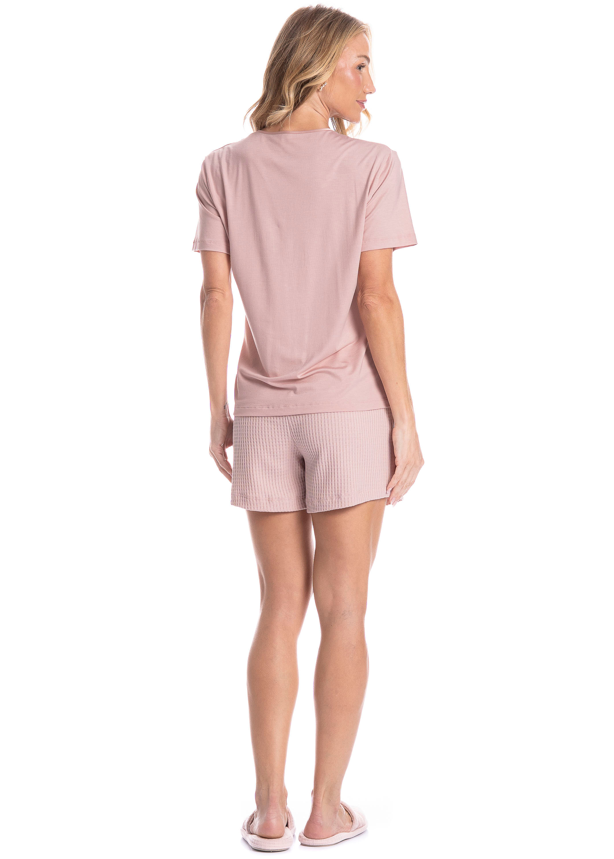 Pijama Feminino Curto Piquet - Imagem 4 - Mobile
