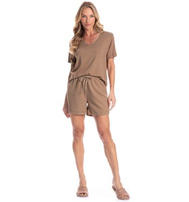 Pijama Feminino Curto Piquet - Imagem 3 - Mobile