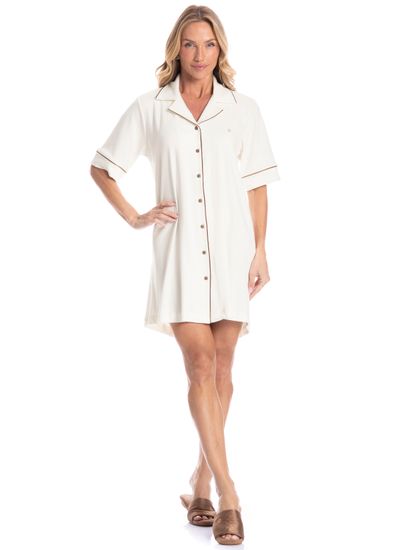 Camisão Feminino Abotoado Bela - Imagem 3 - Desktop