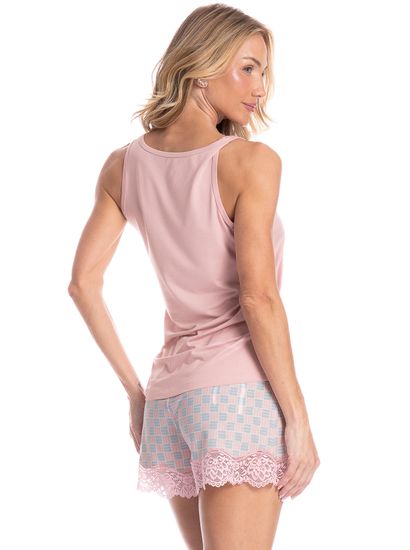 Pijama Feminino Regata Curto Mia - Imagem 2 - Desktop