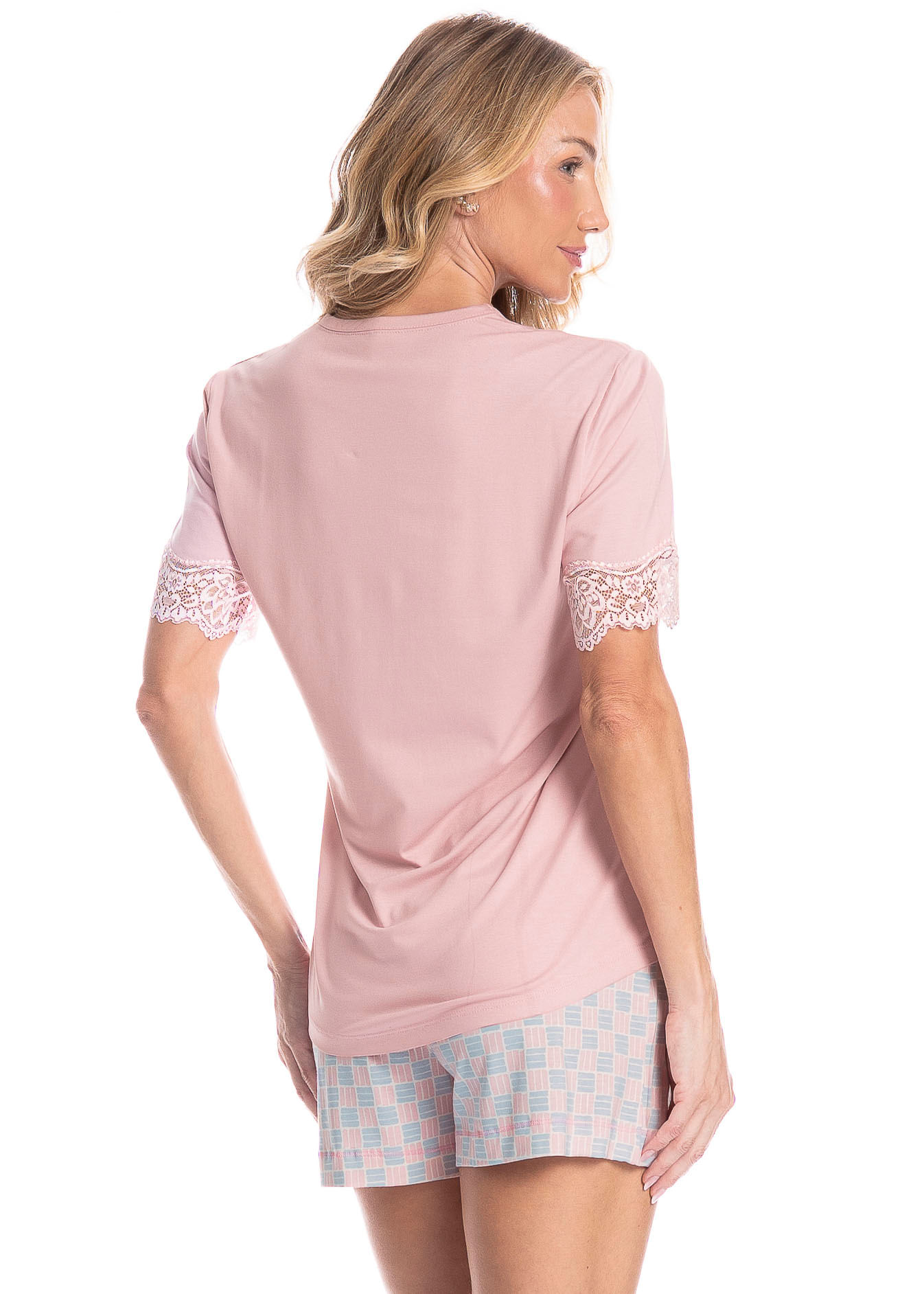 Pijama Feminino Curto Mia Rosa-3 - Imagem 2