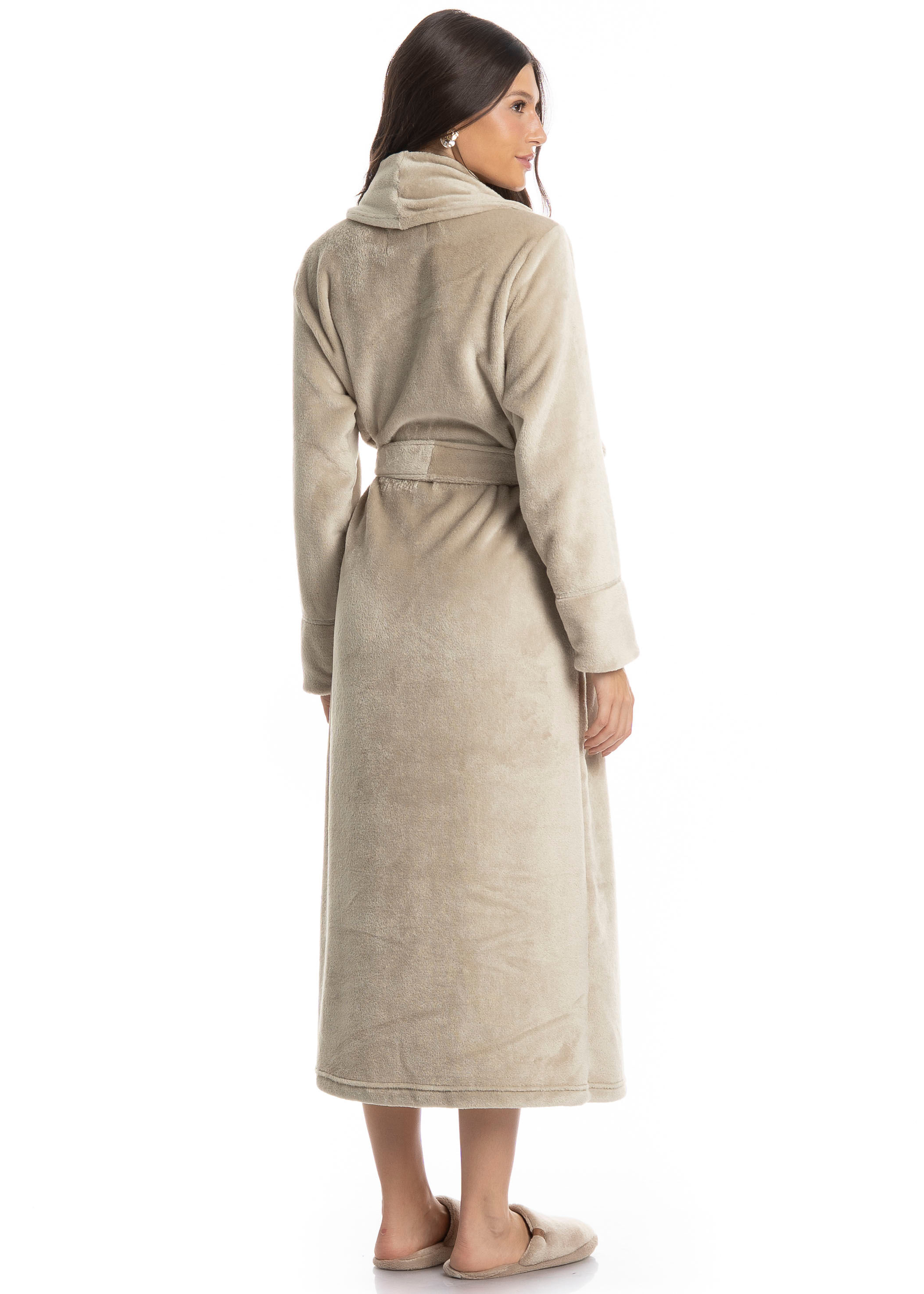 Robe Longo Pétala Bege - Imagem 2