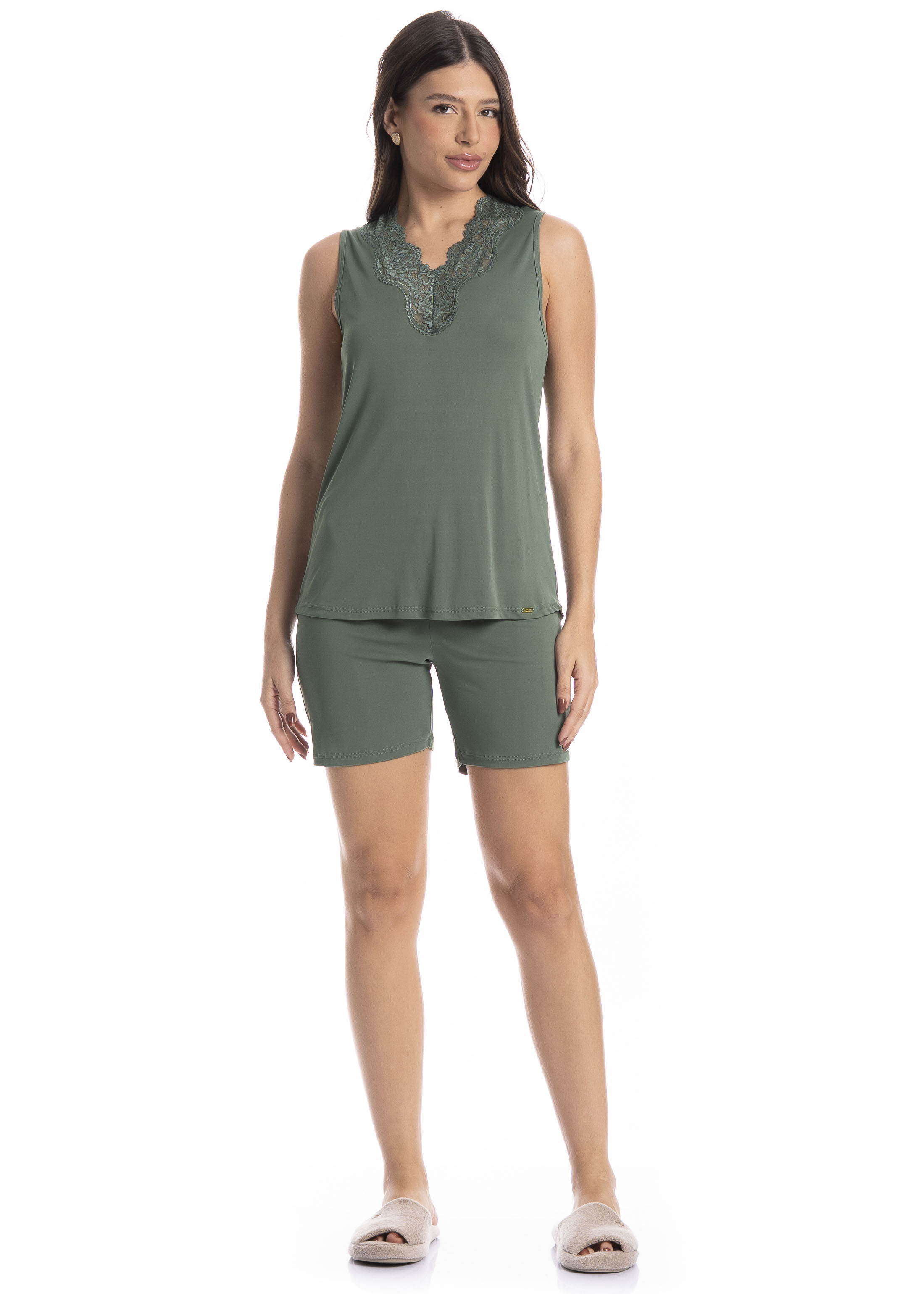 Pijama Feminino Shortão Regata Biba - Imagem 3 - Mobile