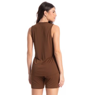Pijama Feminino Shortão Regata Biba - Imagem 2 - Mobile