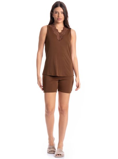 Pijama Feminino Shortão Regata Biba - Imagem 3 - Desktop