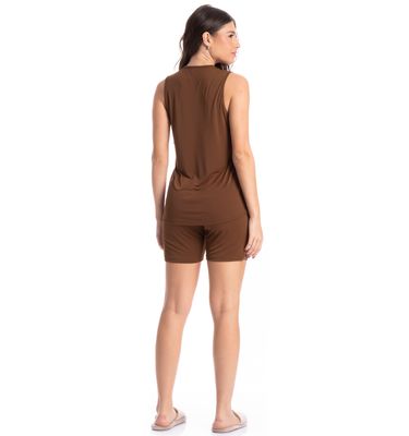 Pijama Feminino Shortão Regata Biba - Imagem 4 - Mobile
