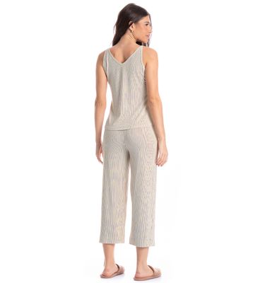 Pijama Feminino Capri Com Bolso Ginger - Imagem 2 - Mobile