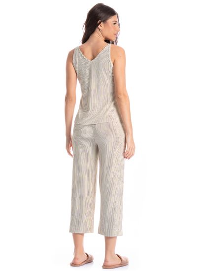 Pijama Feminino Capri Com Bolso Ginger - Imagem 2 - Desktop