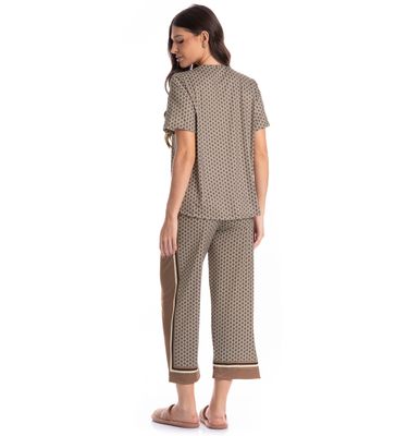 Pijama Americano Capri Feminino Geometric - Imagem 2 - Mobile