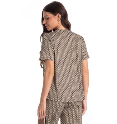 Pijama Americano Capri Feminino Geometric - Imagem 4 - Mobile