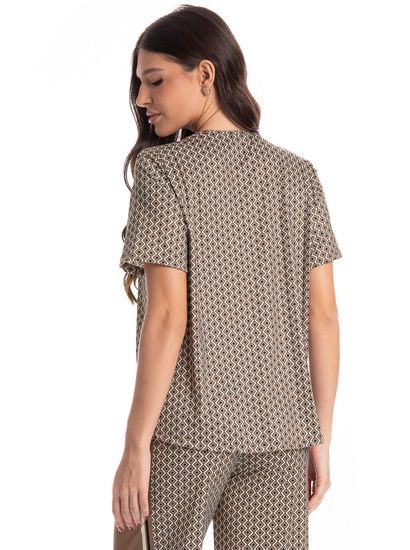 Pijama Americano Capri Feminino Geometric - Imagem 4 - Desktop
