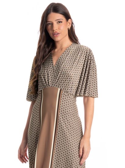 Kaftan Feminino Longo Geometric - Imagem 3 - Desktop