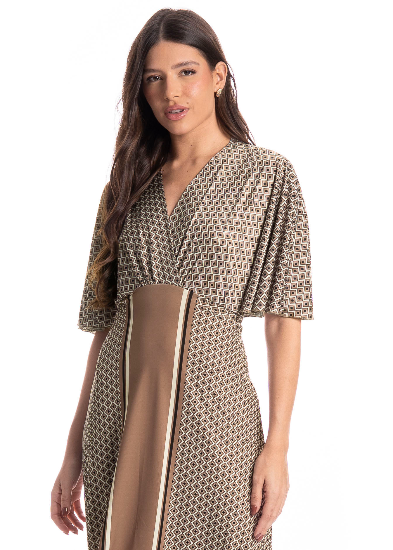Kaftan Feminino Longo Geometric - Imagem 3 - Mobile