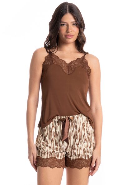 Short Doll Feminino Savage Marrom - Imagem 1