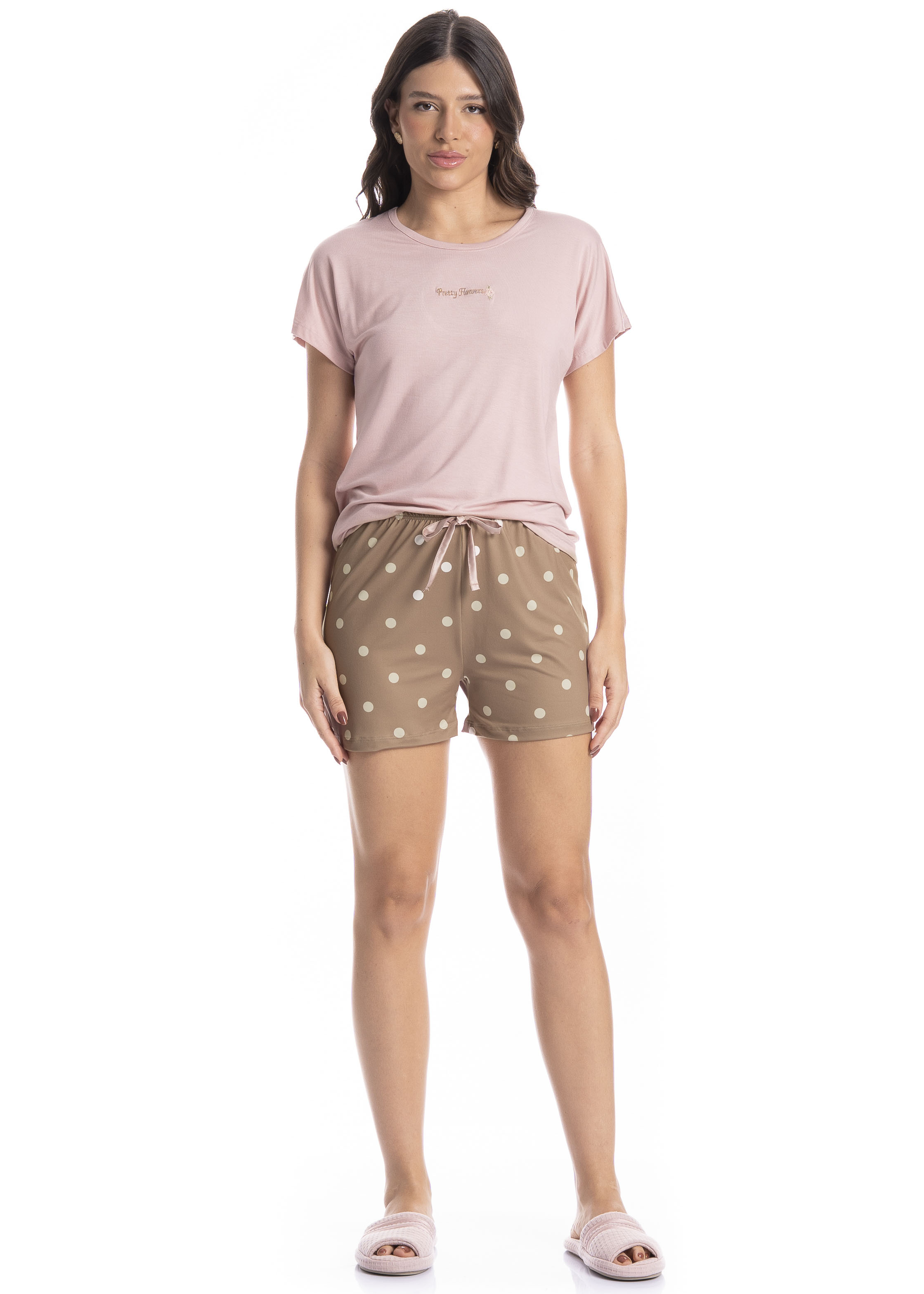 Pijama Feminino Curto Carla - Imagem 3 - Mobile