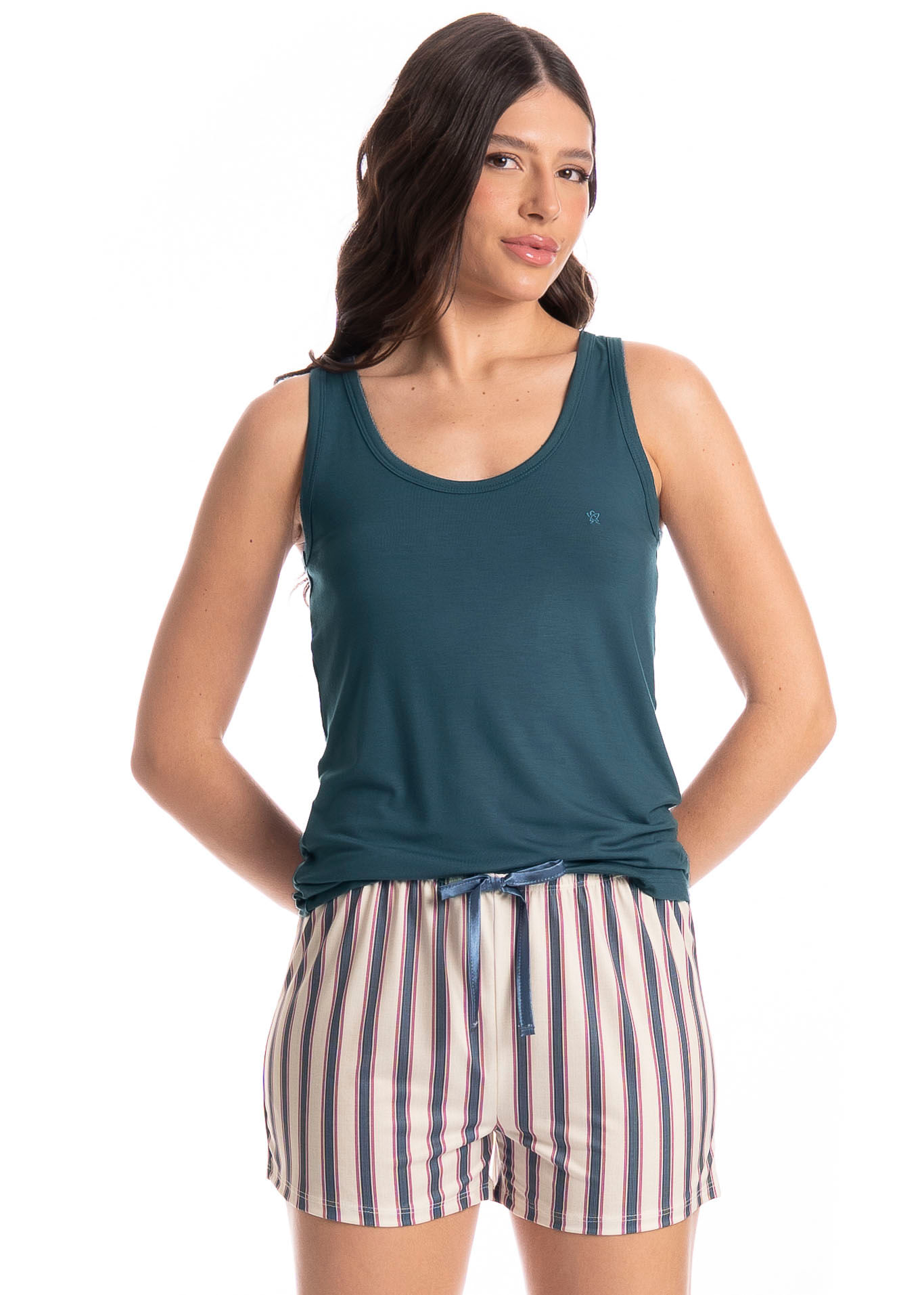 Pijama Feminino Curto Regata Milena - Imagem 1