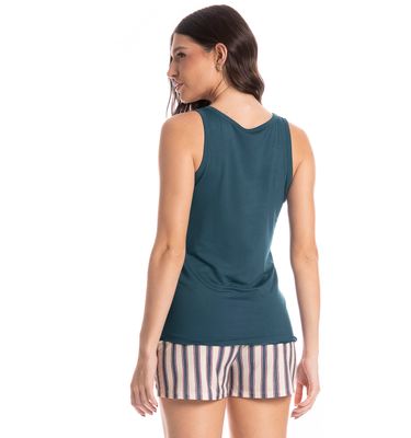 Pijama Feminino Curto Regata Milena - Imagem 2 - Mobile