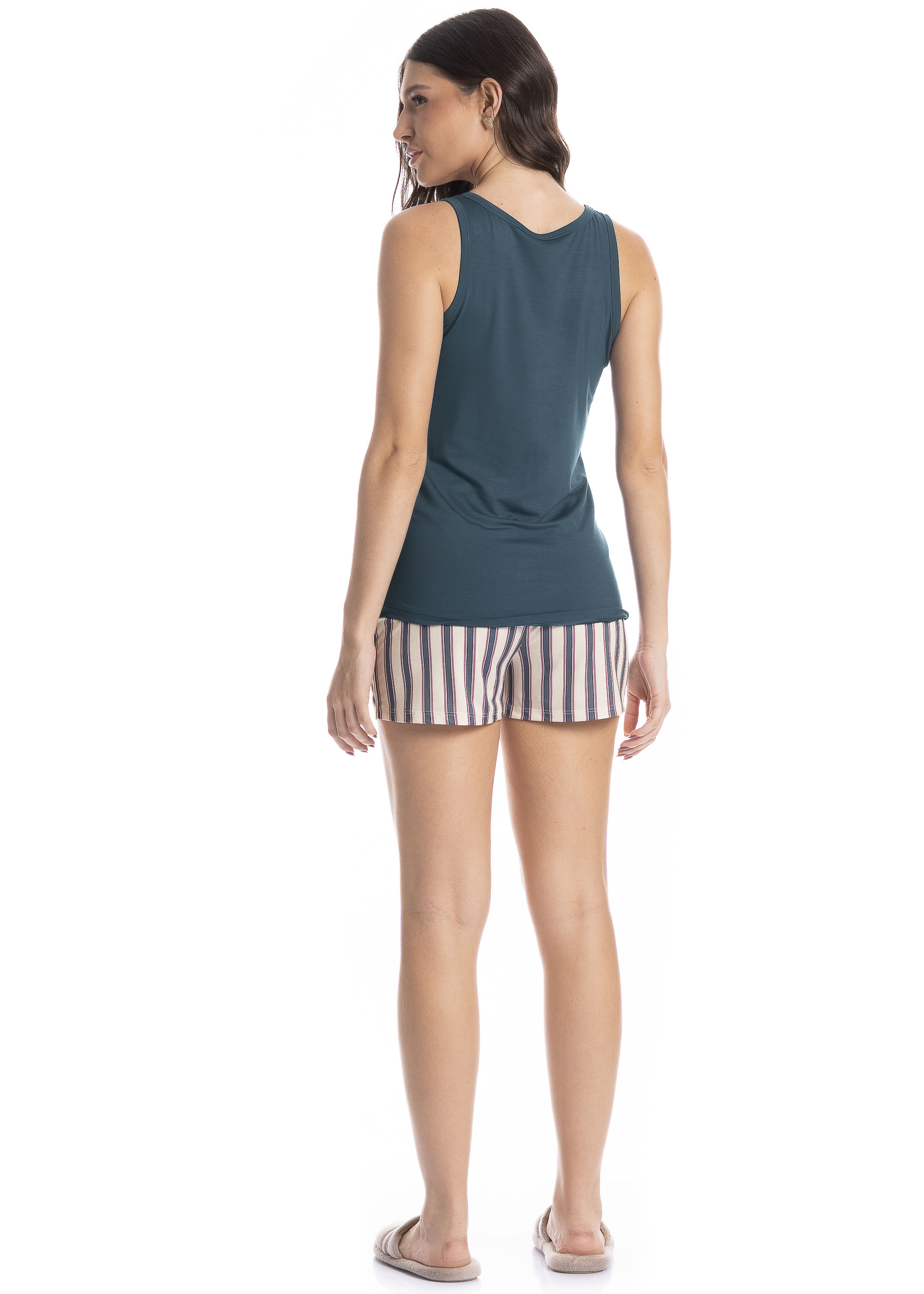 Pijama Feminino Curto Regata Milena - Imagem 4 - Mobile