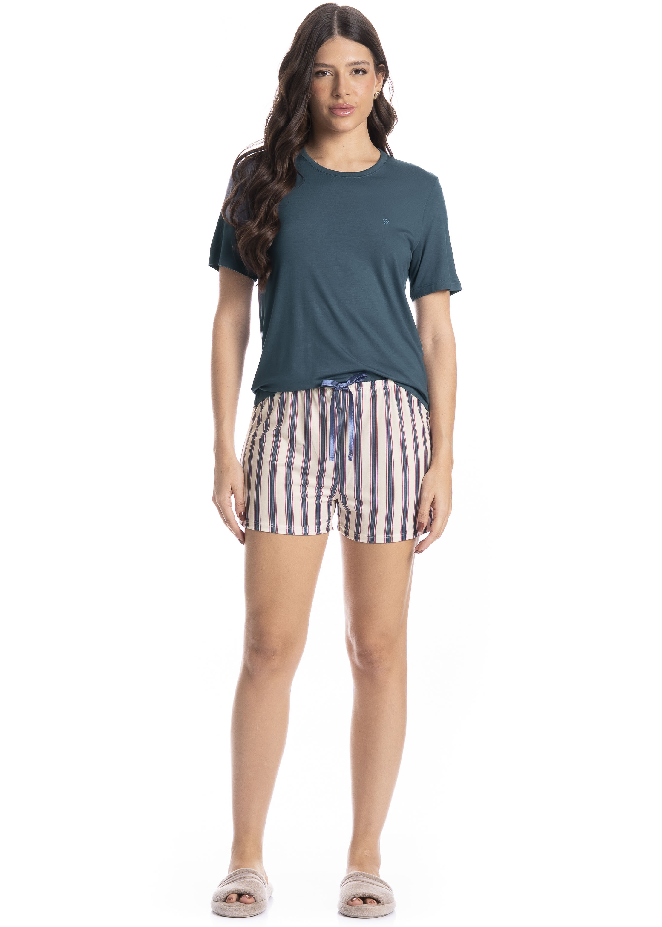 Pijama Feminino Curto Milena - Imagem 3 - Mobile