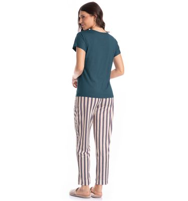 Pijama Feminino Cropped Milena - Imagem 2 - Mobile