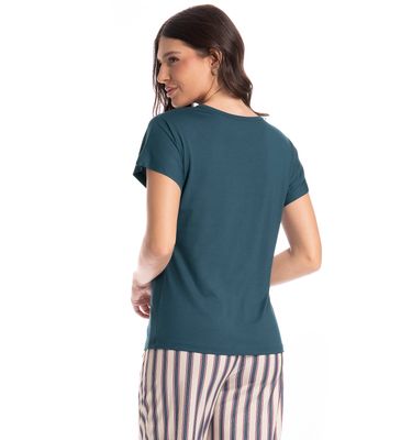Pijama Feminino Cropped Milena - Imagem 4 - Mobile