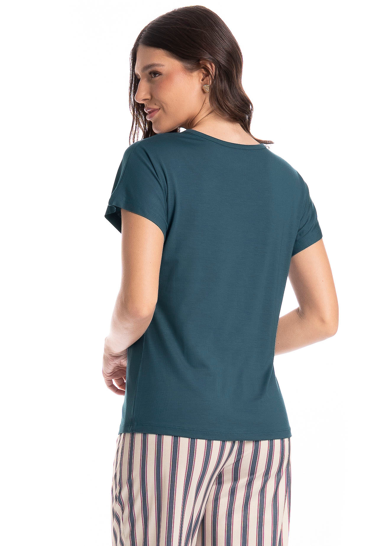 Pijama Feminino Cropped Milena - Imagem 4 - Mobile