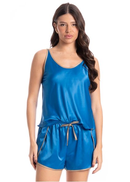 Short Doll Feminino Constanza Azul-2 - Imagem 1