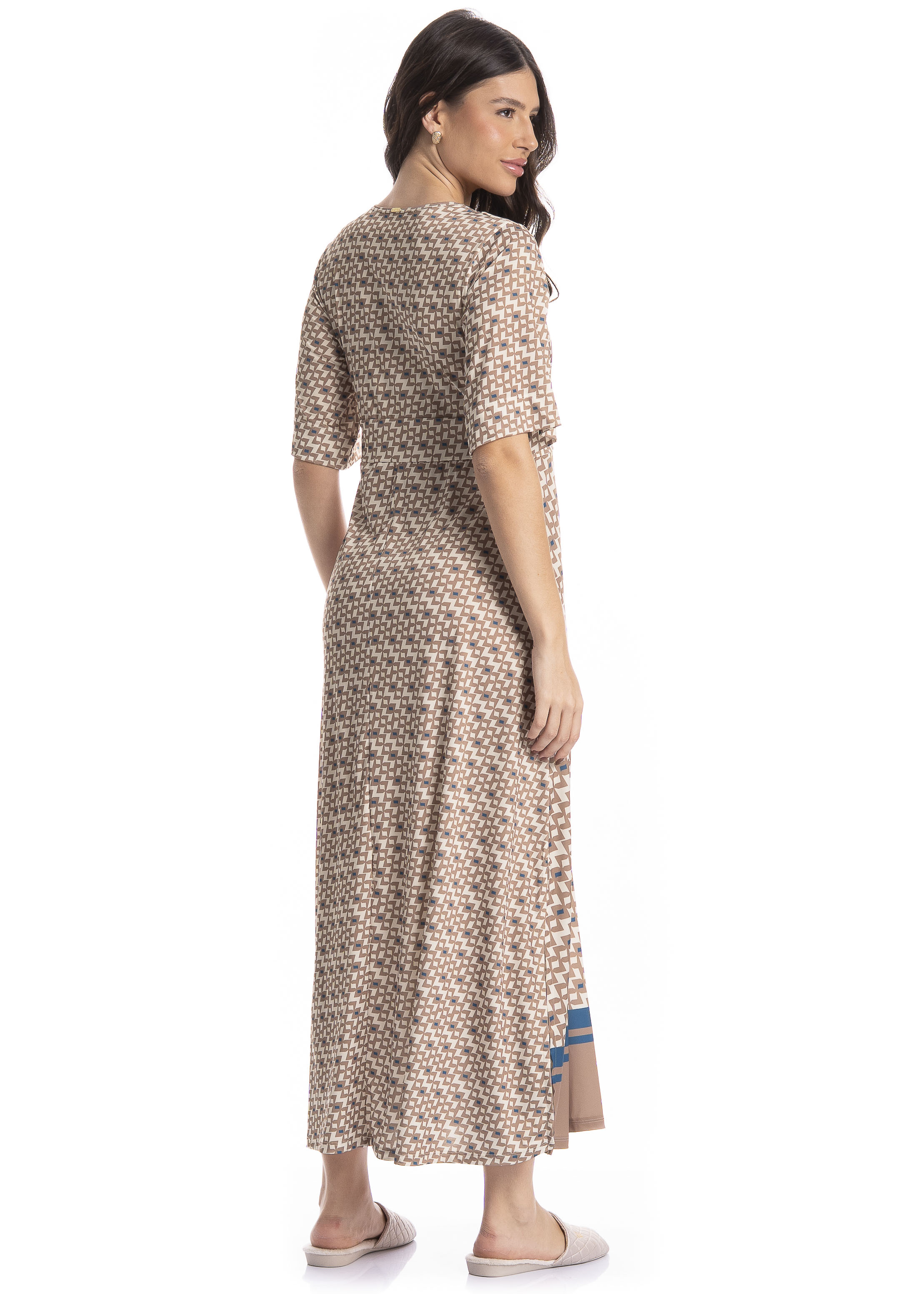 Kaftan Feminino Longo Constanza Azul-2 - Imagem 2
