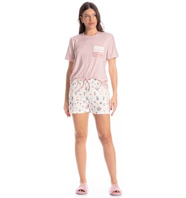 Pijama Feminino Curto Romantic - Imagem 3 - Mobile