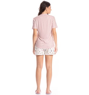 Pijama Feminino Curto Romantic - Imagem 4 - Mobile