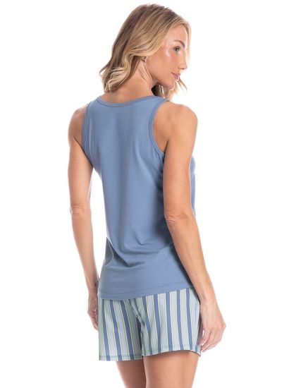 Pijama Feminino Curto Regata Listra - Imagem 2 - Desktop