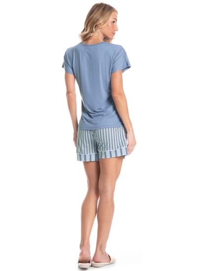 Pijama Feminino Curto Listra - Imagem 4 - Desktop