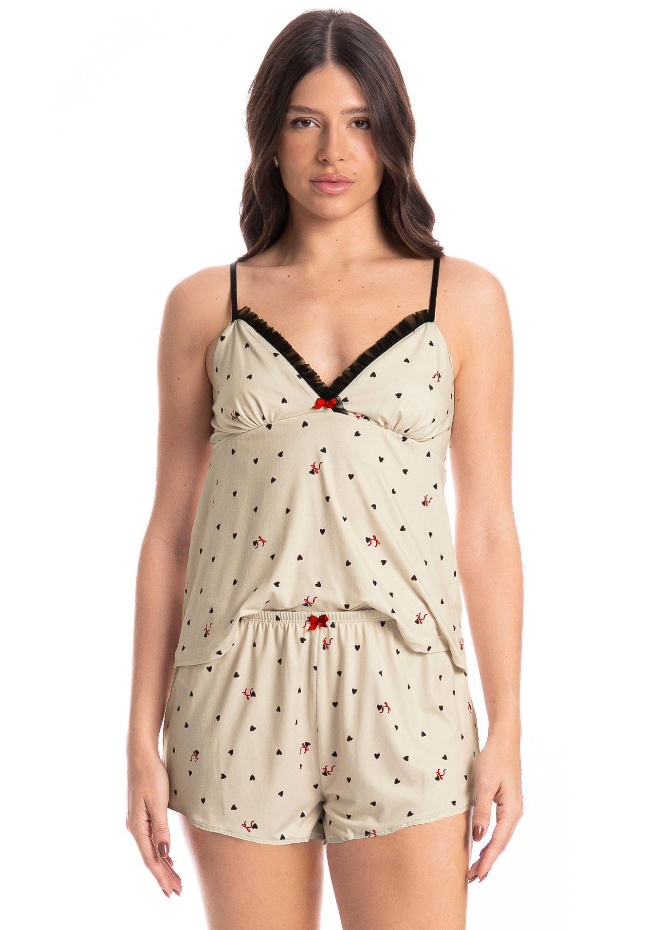 Short Doll Feminino Corações - Imagem 1
