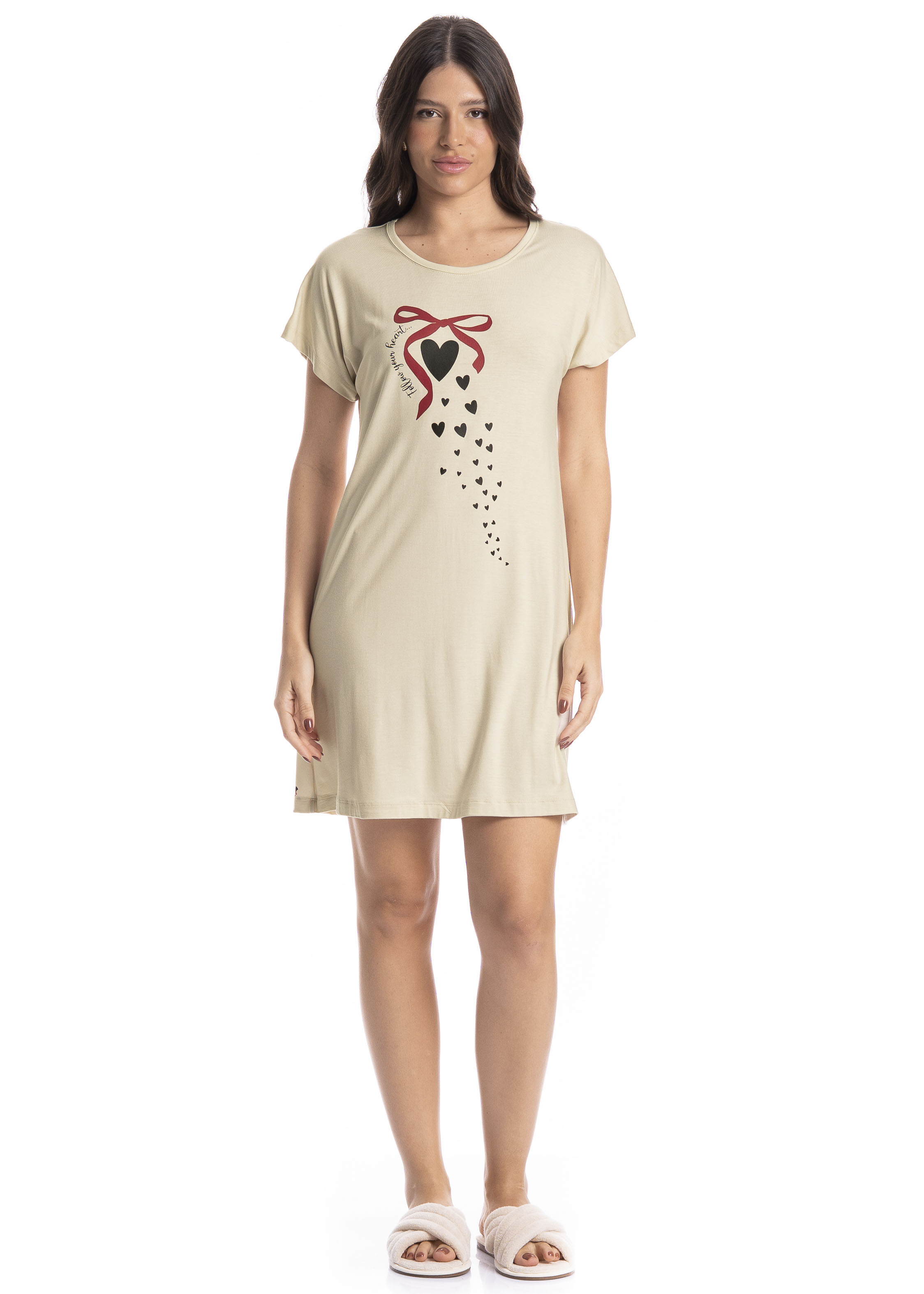Camisão Feminino Corações - Imagem 3 - Mobile