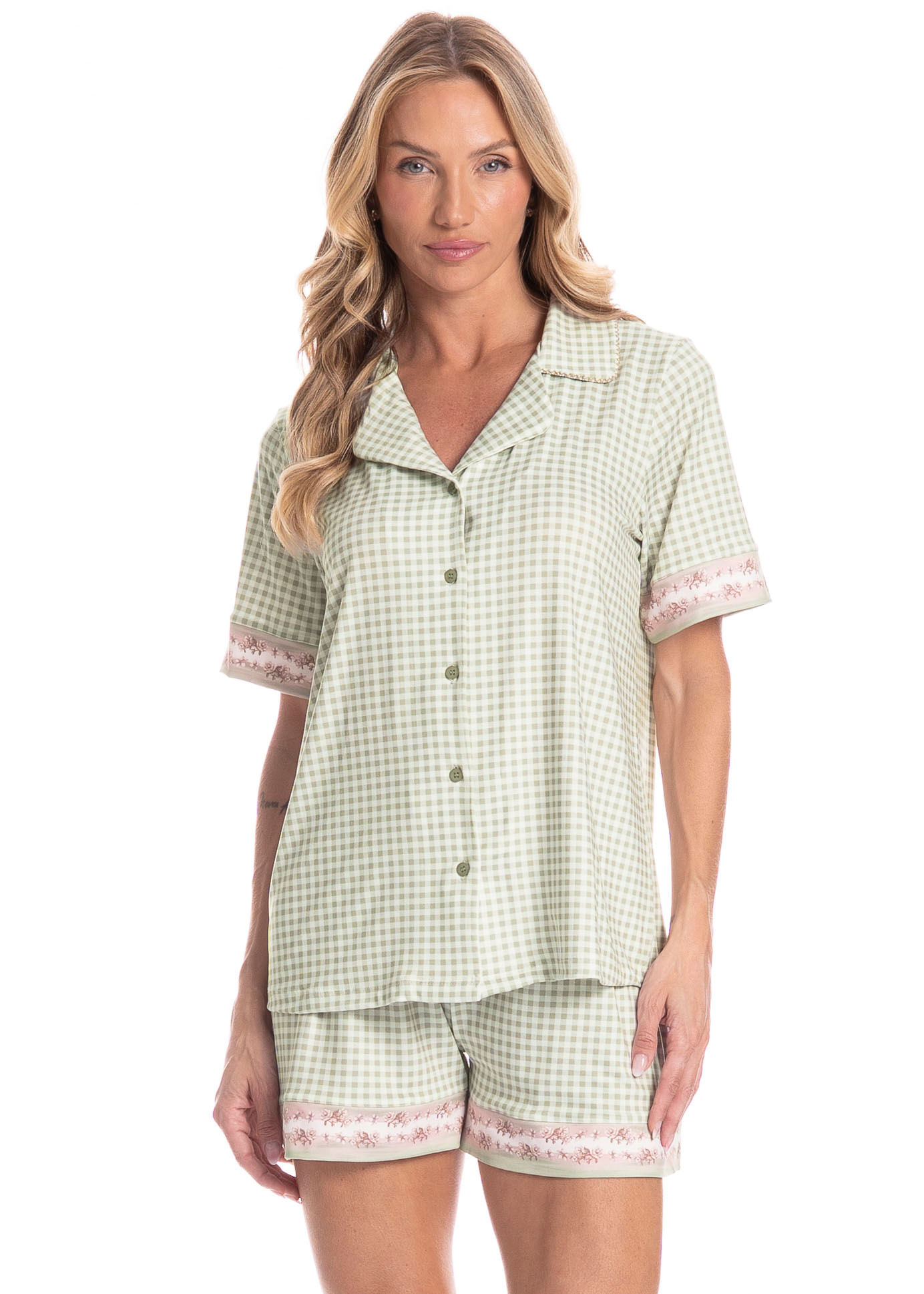 Pijama Americano Curto Feminino Serenity - Imagem 1