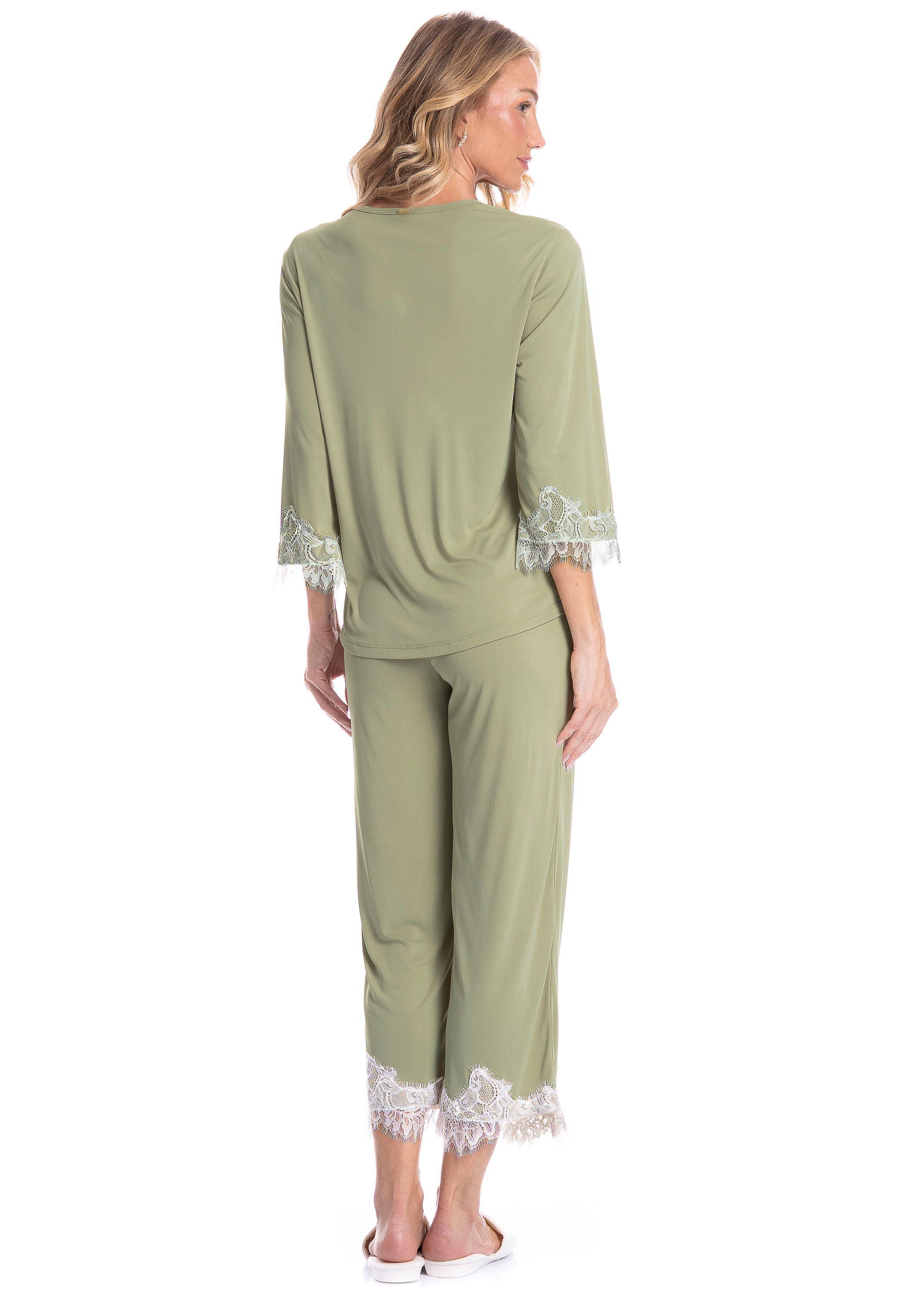 Pijama Americano Capri Feminino Essência - Imagem 2 - Mobile