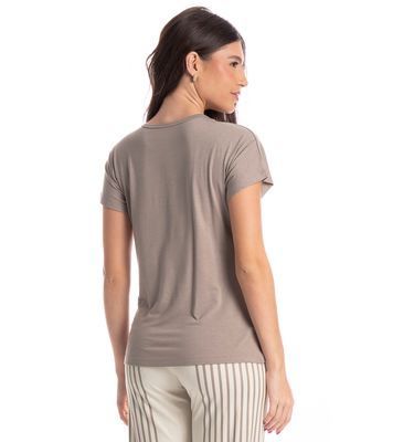 Pijama Feminino Longo Manga Curta Linéa - Imagem 4 - Mobile